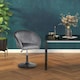 image 6 of HOMCOM Swivel Bar Stool Fabric Dining Chair Dressing Stool Tub Seat Grey