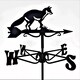 image 2 of Mini Fox Weathervane - Steel - L38 x W38 x H44.5 cm - Black