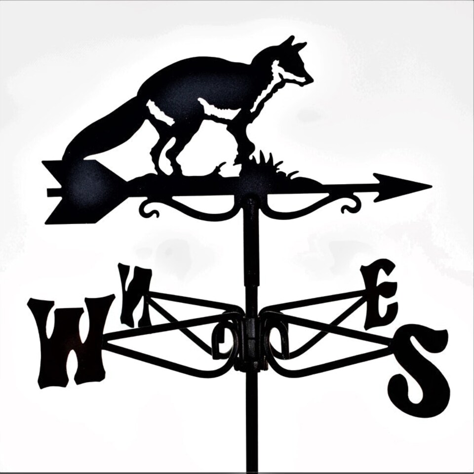 image 1 of Mini Fox Weathervane - Steel - L38 x W38 x H44.5 cm - Black