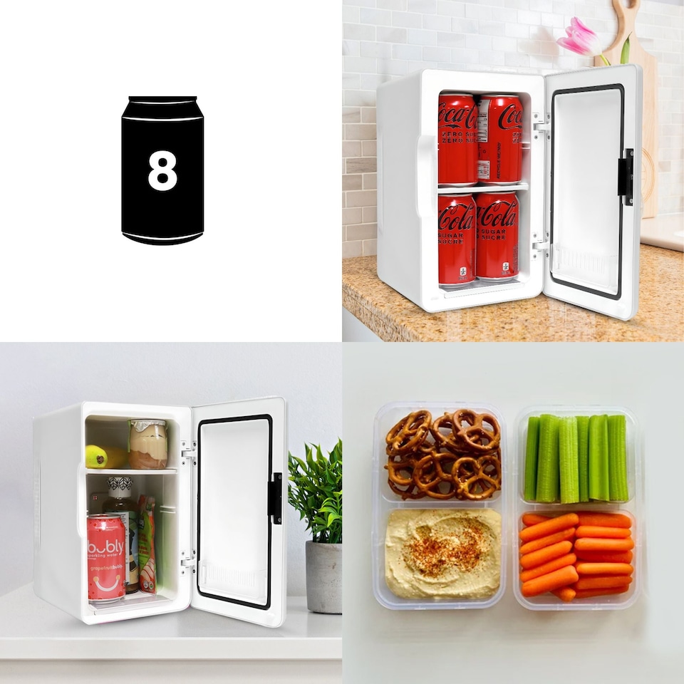 image 1 of Koolatron 6L/8 Can Portable Mini Fridge | AC/DC Cooler & Warmer | White