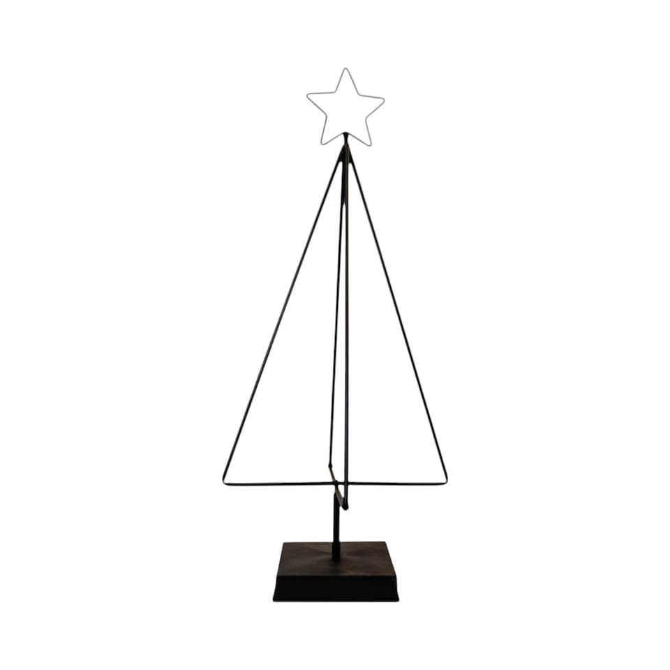 image 1 of Large Black Metal Christmas Tree Decoration 103cm
