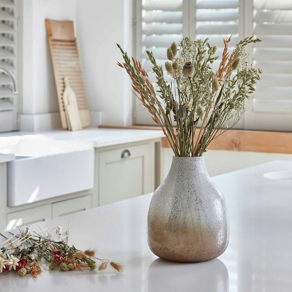 image 1 of Verre Round Frosted Vase - Glass - L21 x W21 x H25 cm - Gold | Grey