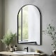 image 5 of Living and Home Arch-Shape Metal Framed Wall Mirror Decorative - 50*75cm Black