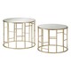 image 2 of Avantis Asymmetrical Frame Set Of 2 Tables Gold