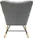 image 6 of Alivio Comfortable Teddy Rocking Arm Chair with High Backrest (Grey)