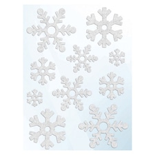 White Flock Snowflake Decorative Window Stickers