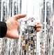 image 5 of Metallic Tinsel Curtain, 2.5M x 1M Silver