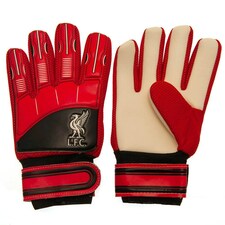 Liverpool FC Childrens/Kids Crest Goalkeeper Gloves - Red/Black/Cream - 79mm - 86mm