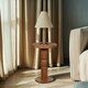 image 5 of Jaipur Acacia Wood Freestanding Side Table Brown