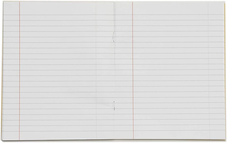 image 1 of Rhino 48 Page 8mm Lined with Margin Exercise Book Yellow 8 x 6.5in 10 Pack