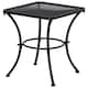 image 1 of Outsunny 45cm Square Metal Outdoor Patio Bistro Table Coffee Desk Black