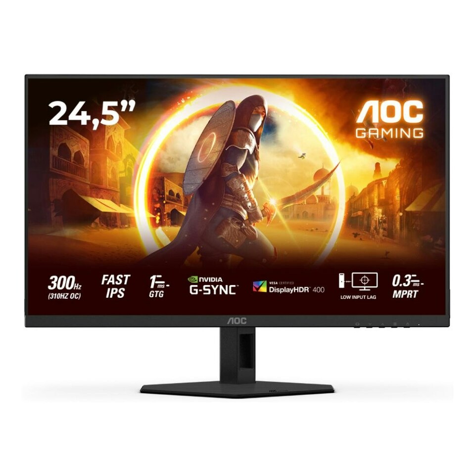 AOC G4 25G4SRE 25" Fast IPS Full HD 300Hz 0.3ms G-Sync Compatible Gaming Monitor