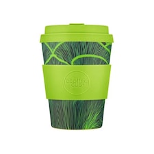 Ecoffee Cup 12oz 350ml Reusable Eco-Friendly, Plant Based Coffee Cup with Silicone Lid & Sleeve, Bloodwood | Green | Bloodwood
