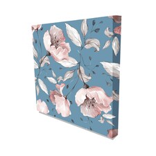 Spring flowers and leaves (Canvas Print) 102cm x 102cm
