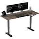 image 2 of Vinsetto Electric Standing Desk, 140 x 70cm Height Adjustable Sit Stand Desk with 4 Memory Smart Panel, Stand Up Desk for Home Office, Black and Teak
