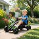 image 2 of AIYAPLAY Pedal Go Kart, Ride on Racer with Freewheel System, Brake, Non-Slip EVA Wheels, Metal Frame, Go Kart for Kids Ages 3-6 Years | Green