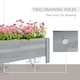 image 10 of Outsunny Wooden Garden Raised Bed Planter Grow Containers Pot, 100x36.5x36cm Grey