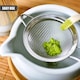 image 5 of GEEZY Fine Mesh Sieve Set of 3 Stainless Steel Strainers for Kitchen Baking Cooking