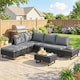 image 2 of Outsunny 5 Seater Rattan Garden Furniture Set, Adjustable Back