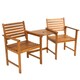 image 1 of Charles Bentley FSC Acacia Wooden Companion Seat with Parasol Hole Shelf