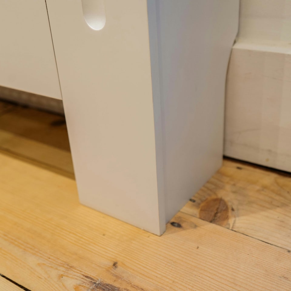 image 1 of Stylish MDF Diamond White Radiator Cover - Medium