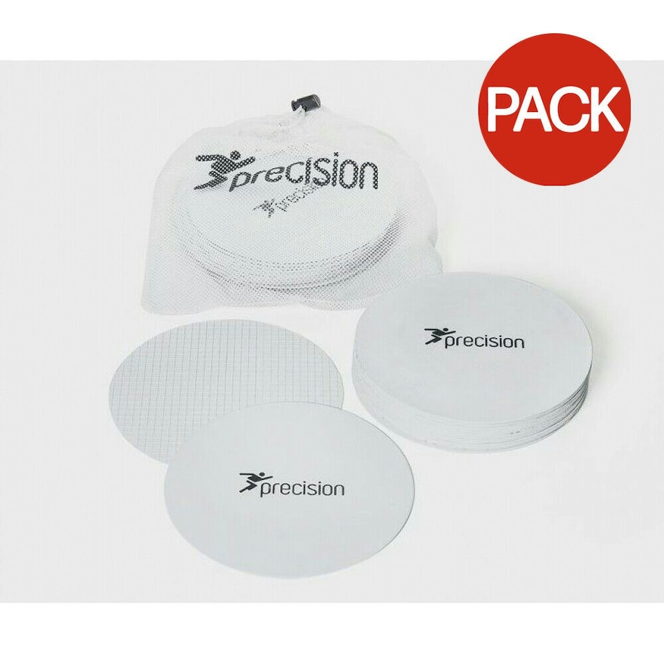 Precision Round Rubber Marker Discs (Pack Of 20) - White - L