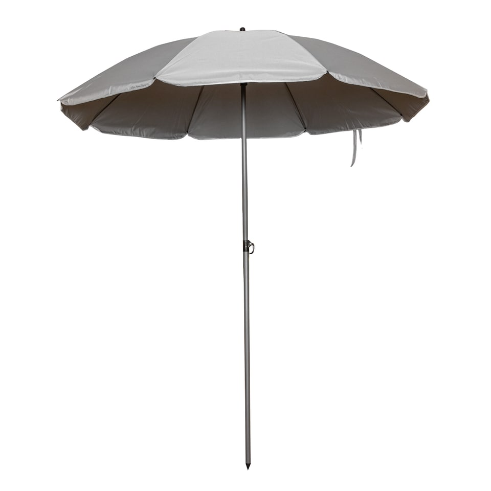 image 1 of 1.7m Outdoor Garden Patio Parasol Sun Shade in Grey