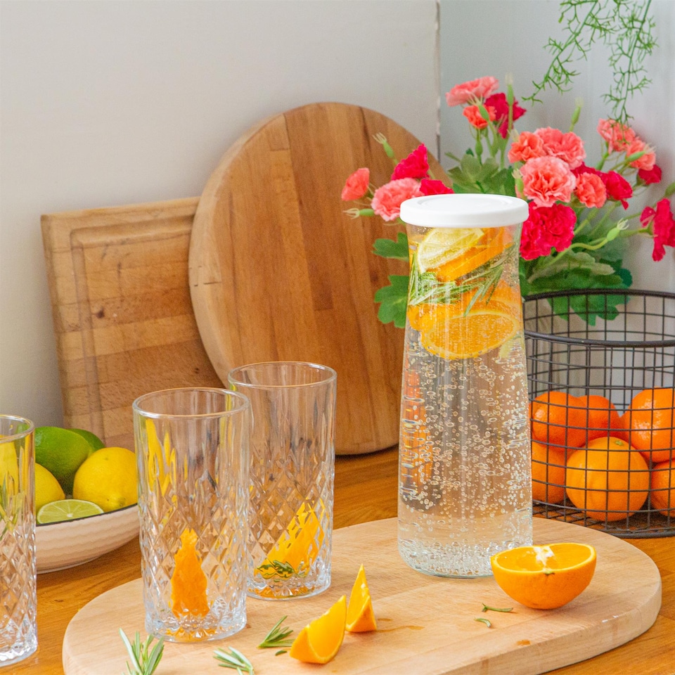 image 1 of LAV Vera Glass Carafe - 1.2L - White Lid