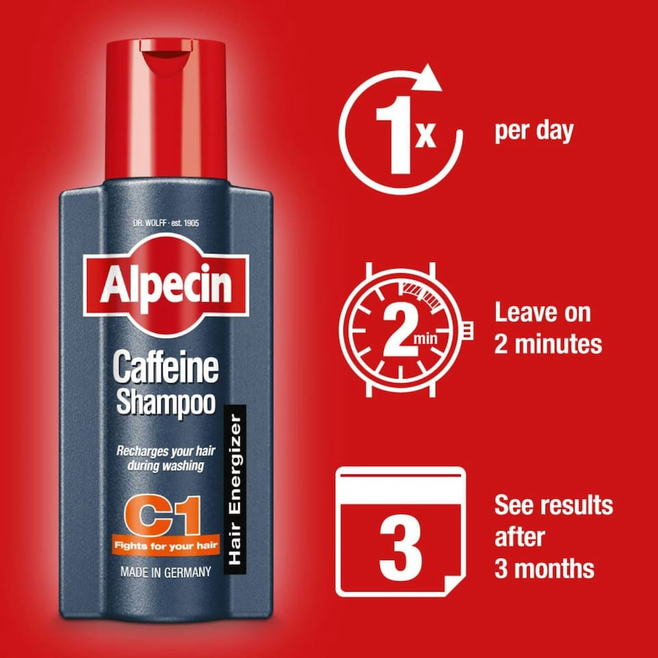 image 1 of Alpecin Caffeine Shampoo C1 250 ml (Pack of 3)