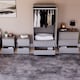 image 6 of Vida Designs Denver 4 Piece Bedroom Set (2 Drawer Large Bedside Chest x2, 3 Drawer Chest, 2 Door 2 Drawer Wardrobe), Grey | Grey | Grey | L | 4