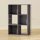 image 7 of HOMCOM 6-Cube Bookshelf, Display Shelving Unit for Home Office, Grey
