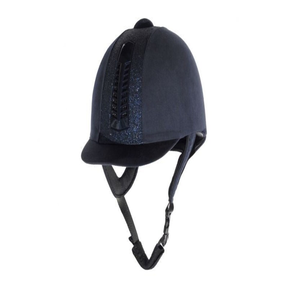 image 1 of Rhinegold Glitter Pro Riding Hat Black | Colour: Black
Size: 58cm/7.1/8