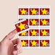 image 2 of Hollywood Design 65mm Square Sticker sheet of 12
