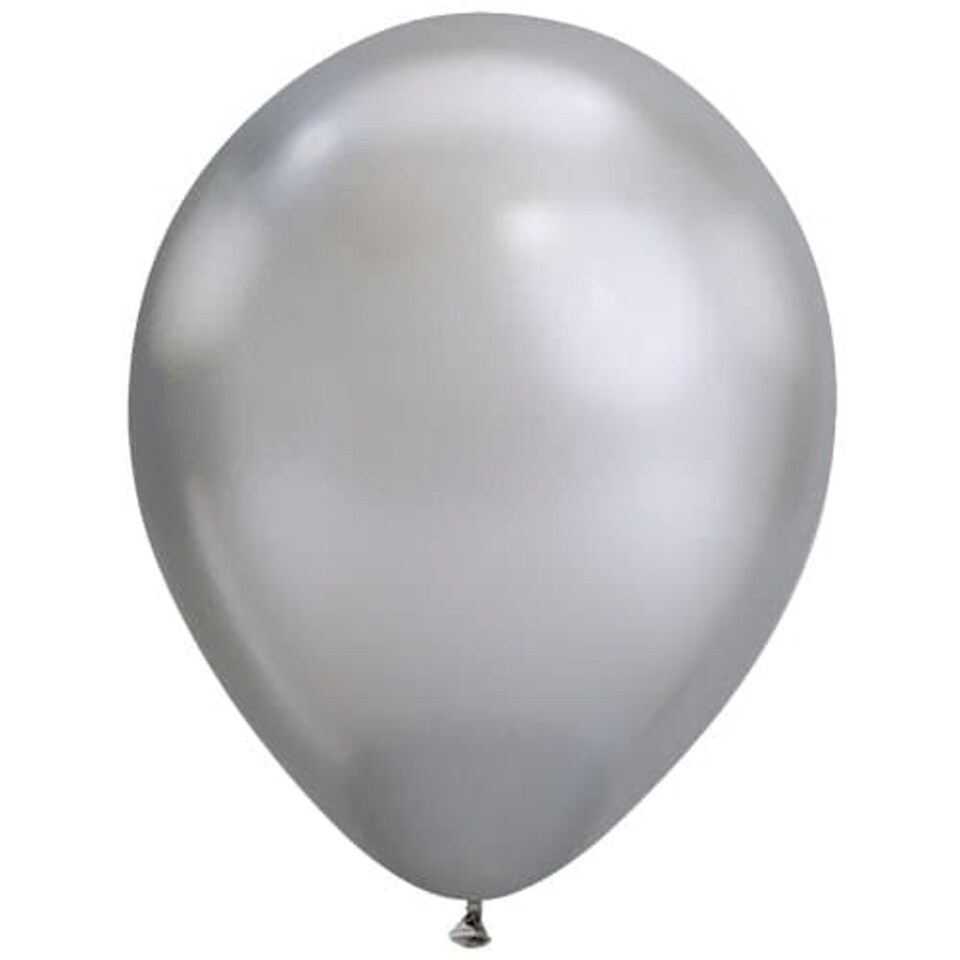 Chrome Silver Latex Qualatex Balloon 28cm / 11 in