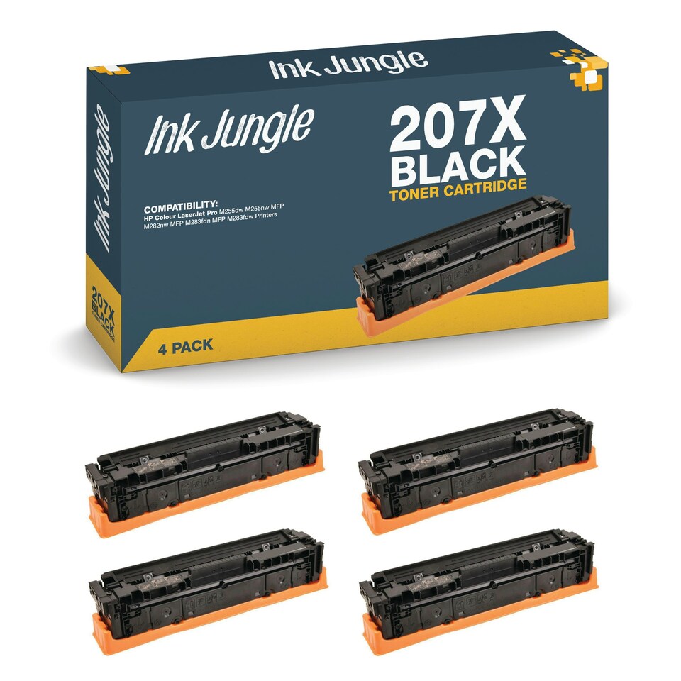 image 1 of 4x Compatible HP 207X Black Toner Cartridges Black