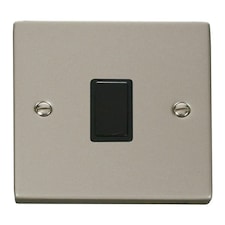SE HOME Pearl Nickel 1 Gang 20A DP Switch Black | Pearl Nickel