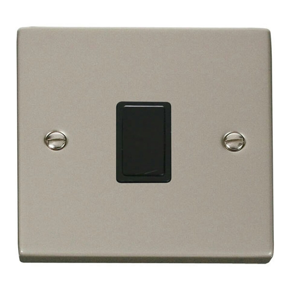 SE HOME Pearl Nickel 1 Gang 20A DP Switch Black | Pearl Nickel