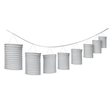 Amscan Accordion Paper Lantern Garland - Silver - One Size