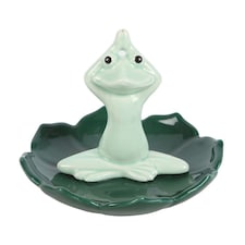 Something Different Yoga Frog Incense Holder - Green - One Size