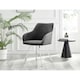 image 2 of Furniturebox 2x Falun Dark Grey Fabric Silver Leg Dining Chairs