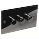 image 6 of Volex Crabtree Brass Gold 3-Gang Dimmer Light Switch