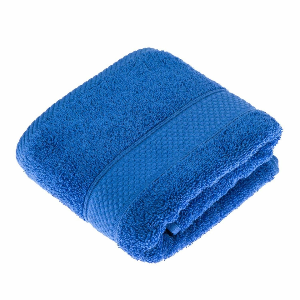 image 1 of Homescapes Turkish Cotton Hand Towel Set of 2 - Blue | Blue | Hand towel | 2