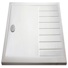 Premium Walk In Shower Tray White 1600mm x 800mm | White | White | 1