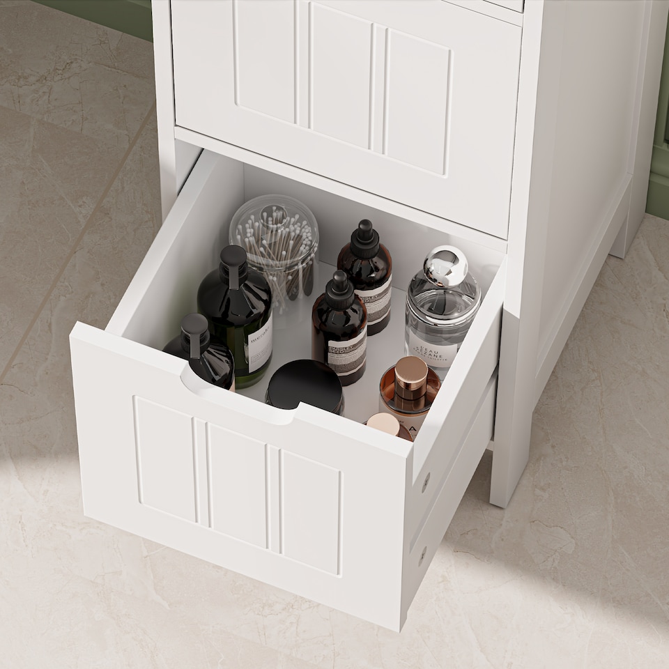 image 1 of Vonhaus Holbrook Bathroom Storage Drawers with 3 Drawers Freestanding