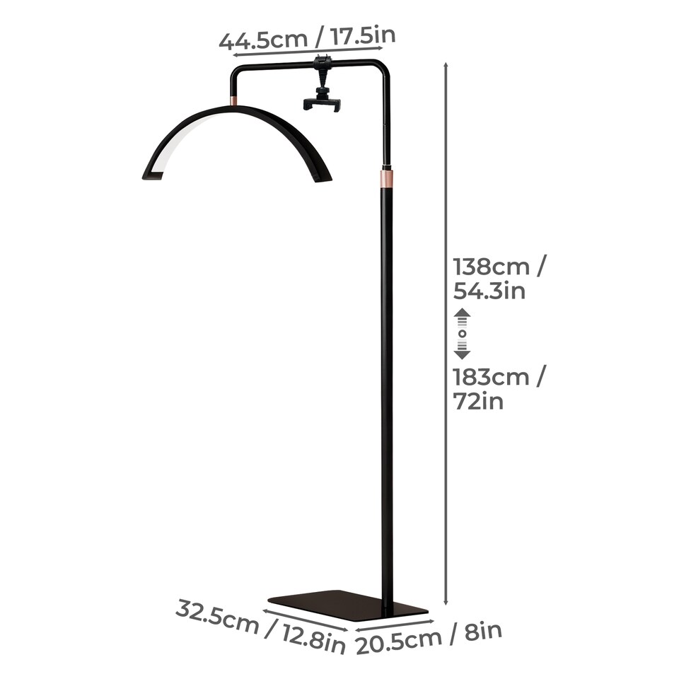 image 1 of Emitto LED Lash Light Half Moon Lamp for Lash Extension Tattoo Beauty Salon