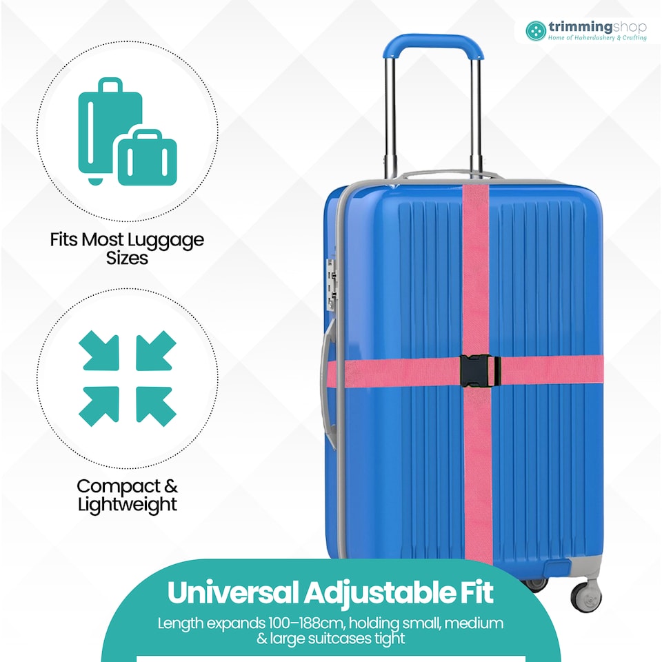 image 1 of Strong Adjustable Luggage Strap with Buckle - Pack of 4