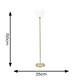 image 3 of ValueLights Frenchie Pink Tinted Glass Globe Gold Stem Floor Lamp