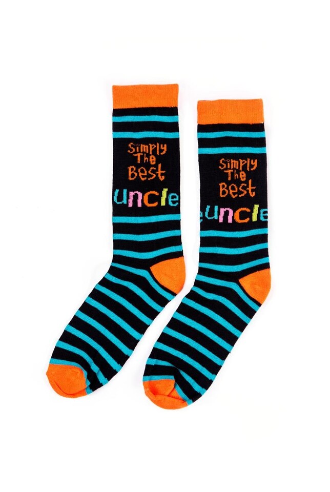 image 1 of Simply The Best Uncle Socks Simply & Fathers Day Gifts & Christmas Gift | Multi