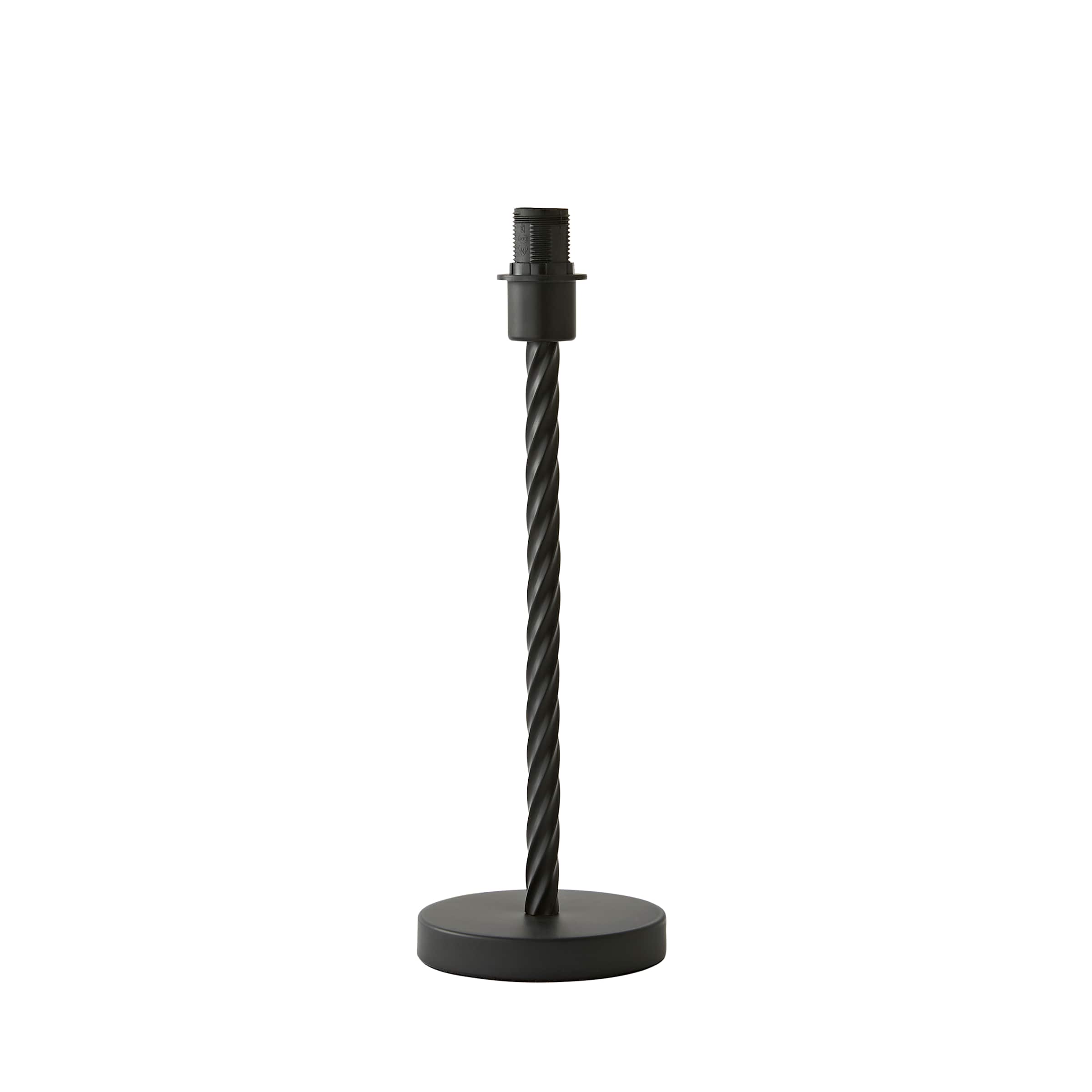 ValueLights Maura Matte Black Twist Table Lamp - Base Only Black