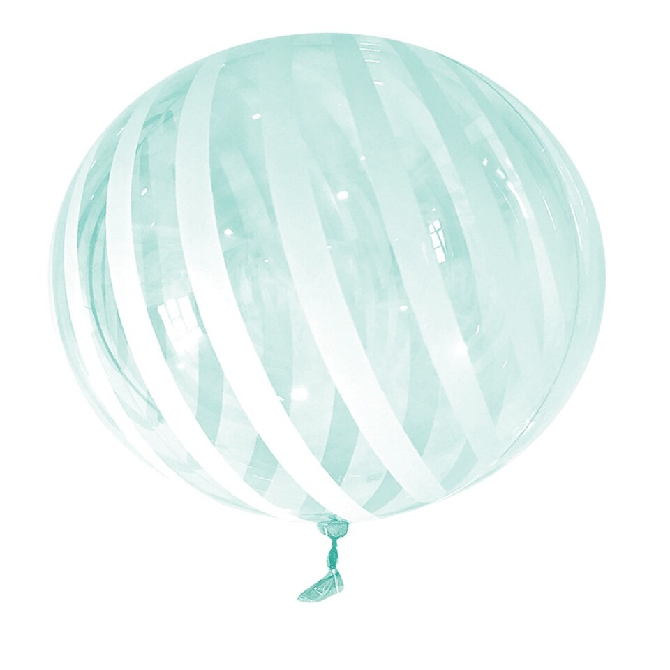 image 1 of Turqoise Striped 18" Vortex Balloon